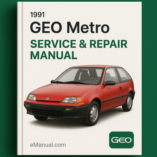 1991 GEO Metro Service & Repair Manual Software