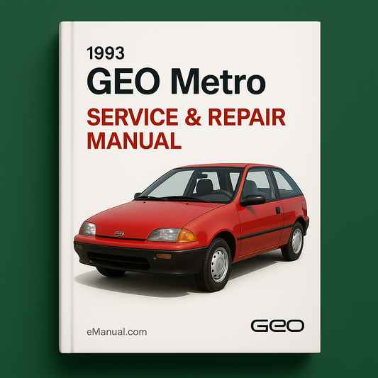 1993 GEO Metro Service & Repair Manual Software