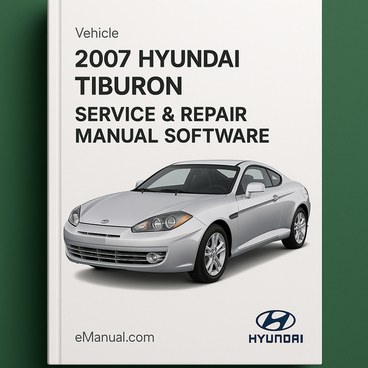 2007 Hyundai Tiburon Service & Repair Manual Software