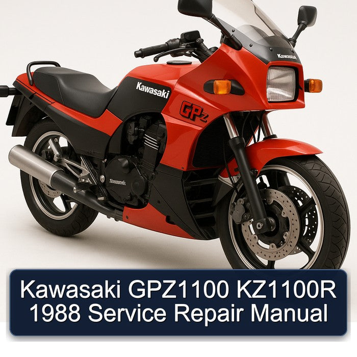 1988 Kawasaki GPZ Series GPZ1100 KZ1100R Service Repair Workshop Manual