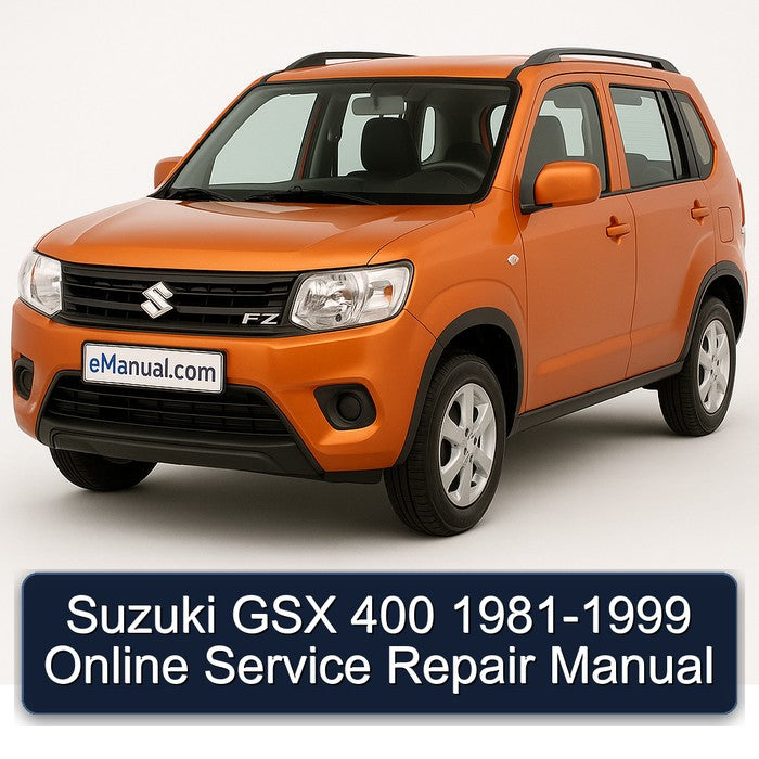 1981-1999 Suzuki GSX Series 400 - Online Service Repair Workshop Manual