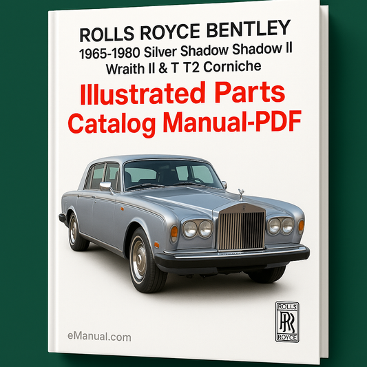 Rolls Royce Bentley 1965-1980 Silver Shadow Shadow II Wraith II & T T2 Corniche Illustrated Parts Catalog Manual