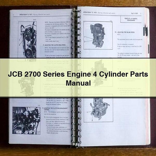 JCB 2700 Series Engine 4 Cylinder Parts Manual