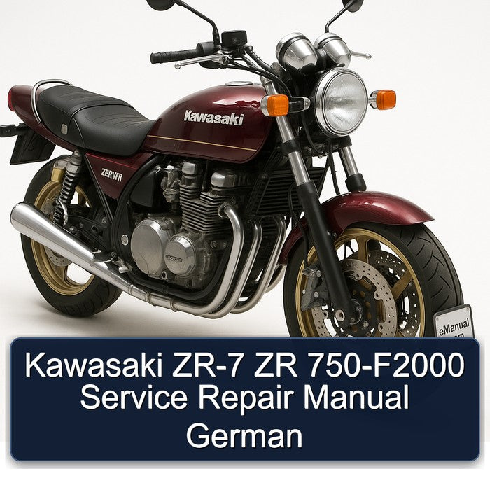 Kawasaki Zephyr ZR-7 ZR 750-F2000 German Service Repair Workshop Manual