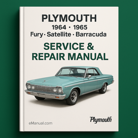 1964 1965 Plymouth Service Repair Manual Fury Satellite barracuda