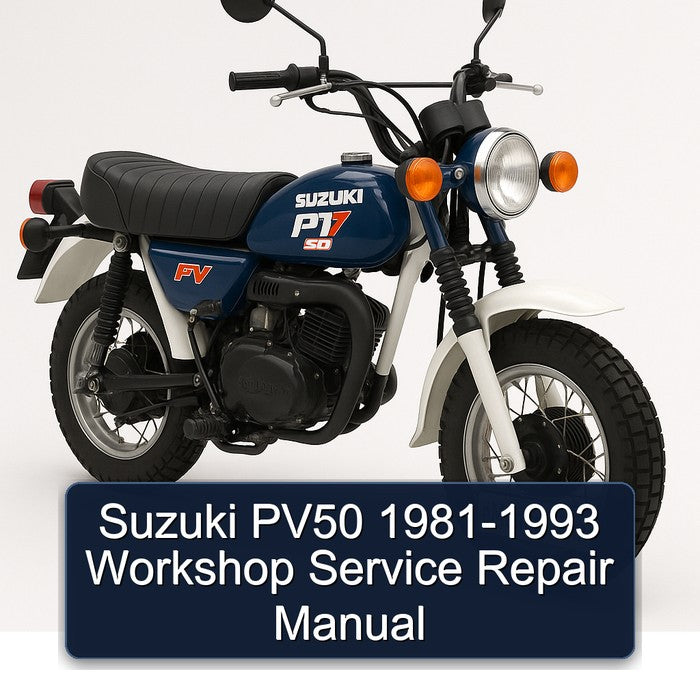 1981-1993 Suzuki PV50 Service Repair Workshop Manual