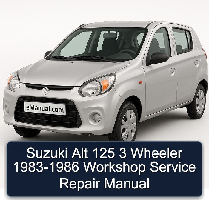 1983-1986 Suzuki ALT Models 125 3 Wheeler Service Repair Workshop Manual