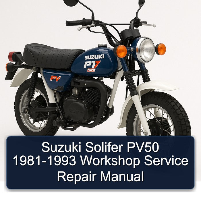 1981-1993 Suzuki PV50 Solifer Service Repair Workshop Manual