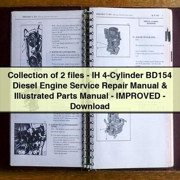 MAN Collection 2 FILES-IH 4-cylinder BD154 Diesel Engine Illustrated Parts improved Catalog
