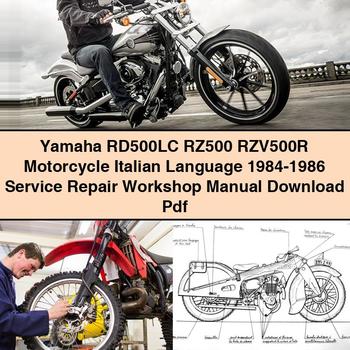 1984-1986 Yamaha RD Series RD500LC RZ500 RZV500R Motorcycle Italian Language Service Repair Workshop Manual