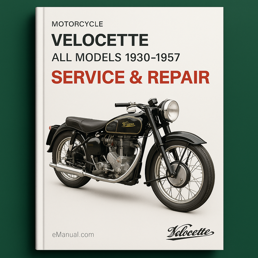 Velocette Motorcycle All Models 1930-1957 Service Repair Workshop Manual