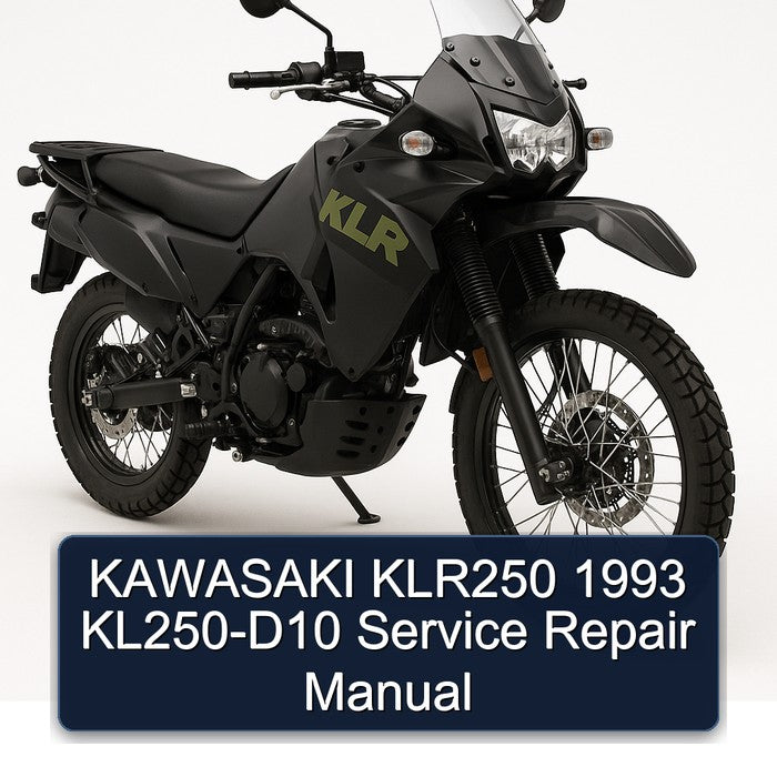 1993 Kawasaki KLR Series KLR250 KL250-D10 Service Repair Workshop Manual