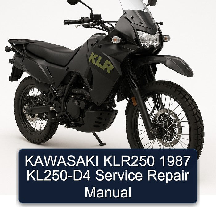 1987 Kawasaki KLR Series KLR250 KL250-D4 Service Repair Workshop Manual