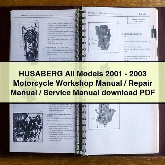 HUSABERG All Models 2001-2003 Motorcycle Workshop Manual/Repair Manual/Service Manual