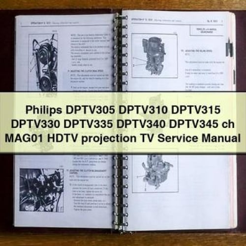 Philips DPTV305 DPTV310 DPTV315 DPTV330 DPTV335 DPTV340 DPTV345 ch MAG01 HDTV projection TV Service Manual