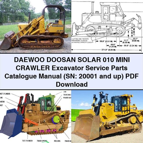 Daewoo Doosan Solar 010 Mini Crawler Excavator (sn: 20001 Up) Parts Catalog