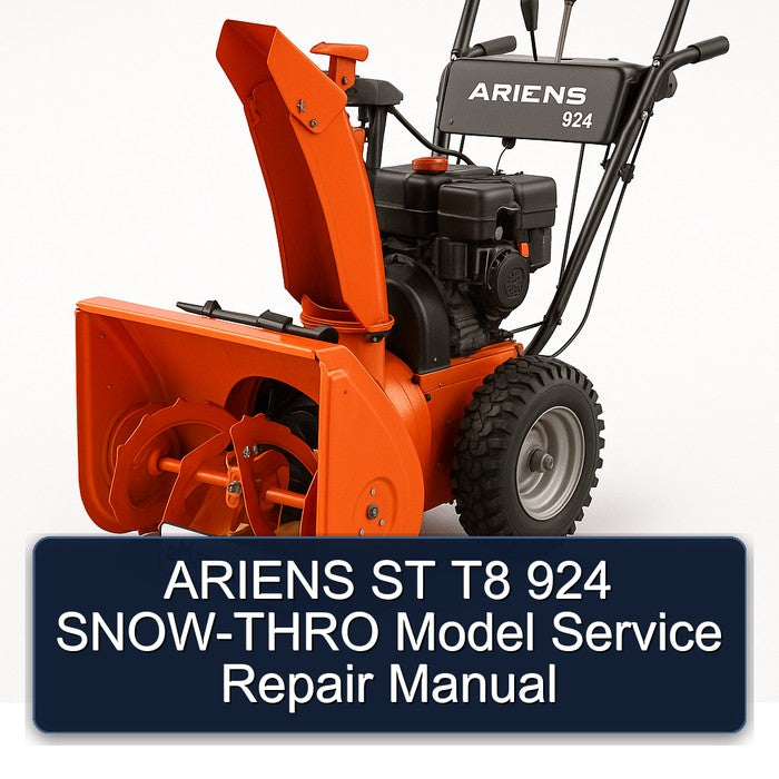 Ariens ST T8 924 SNOW-THRO Model Service Repair Workshop Manual