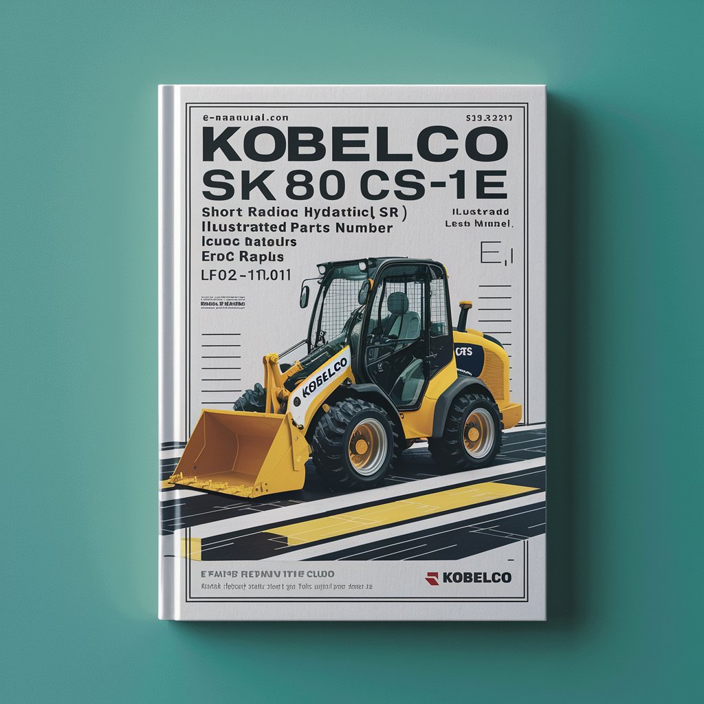 Kobelco SK80CS-1E SK80 CS-1E Short Radius (SR) Compact Hydraulic Mini Exavator Illustrated Parts List Manual - After Serial Number LF02-01001; With Isuzu Diesel Engine