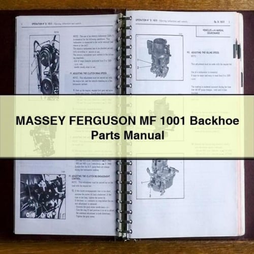 MASSEY FERGUSON MF 1001 BACKHOE Parts Manual