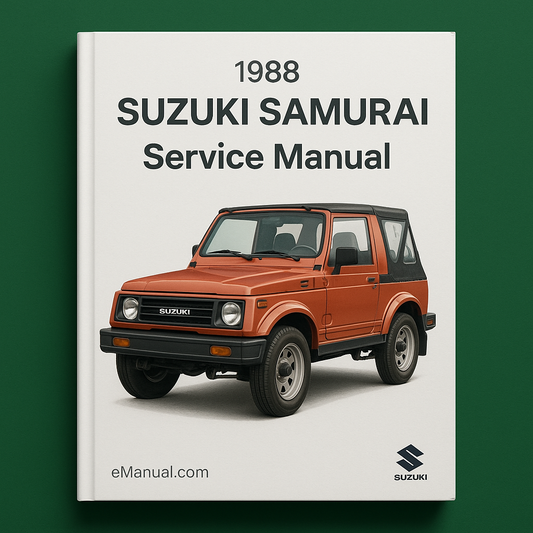 1988 Suzuki Samurai Service Manual