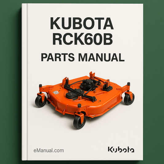 KUBOTA RCK60B Ersatzteilhandbuch, illustrierte Liste, IPL, PDF-Download