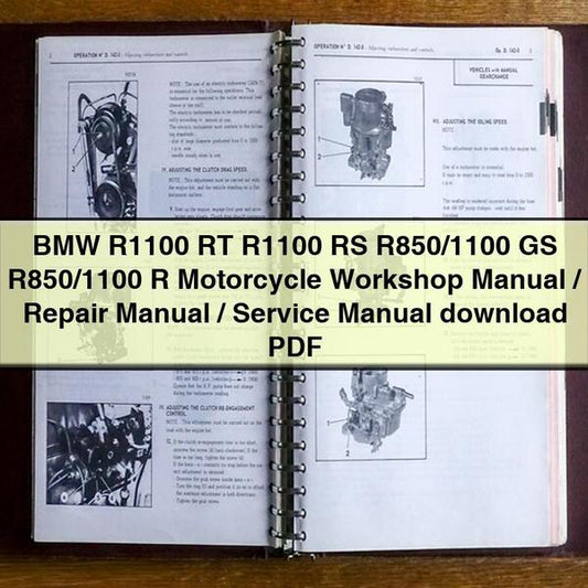 BMW R1100 RT R1100 RS R850/1100 GS R850/1100 R Motorcycle Workshop Manual/Repair Manual/Service Manual