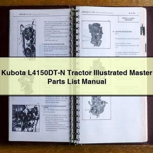 Kubota L4150DT-N Tractor Illustrated Master Parts List Manual PDF Download