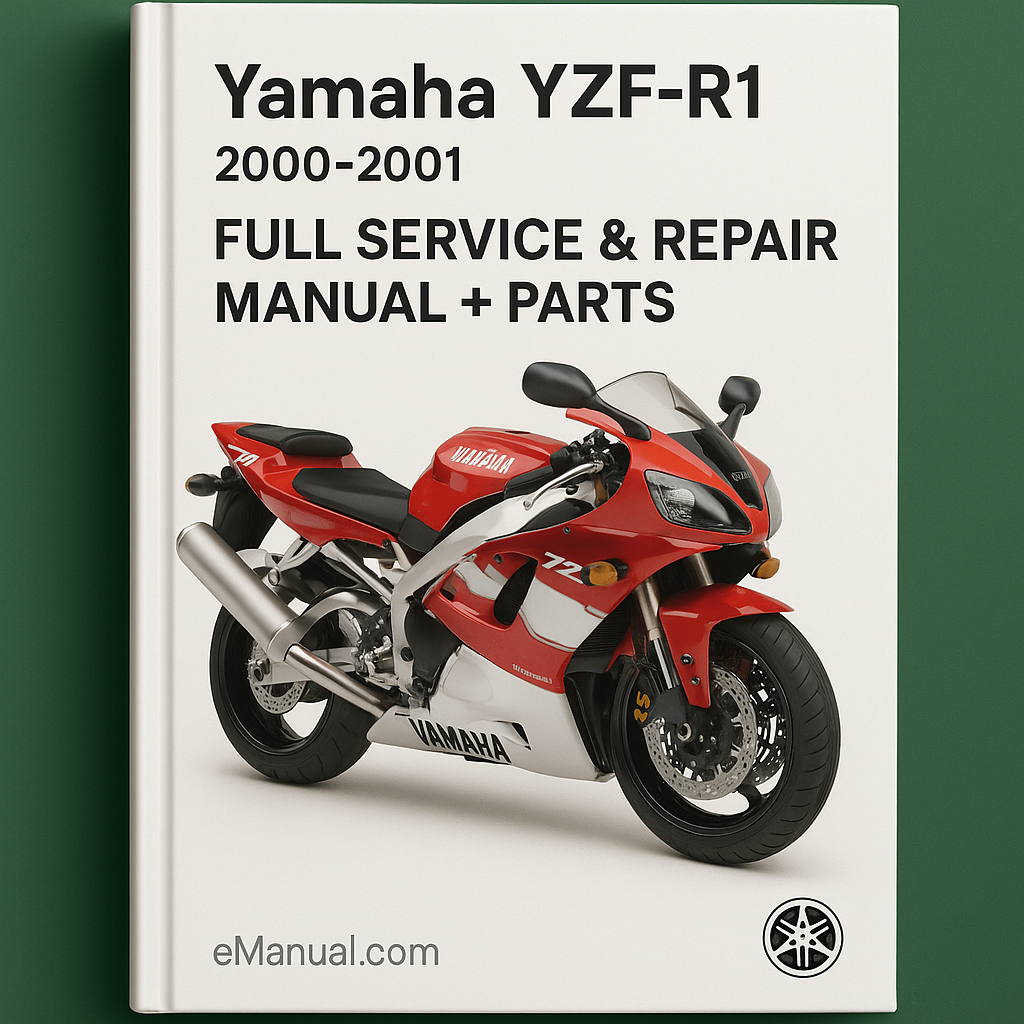 Yamaha YZF R1 2000-2001 Komplettes Service-Reparaturhandbuch + Teile [Verbessert] PDF-Download