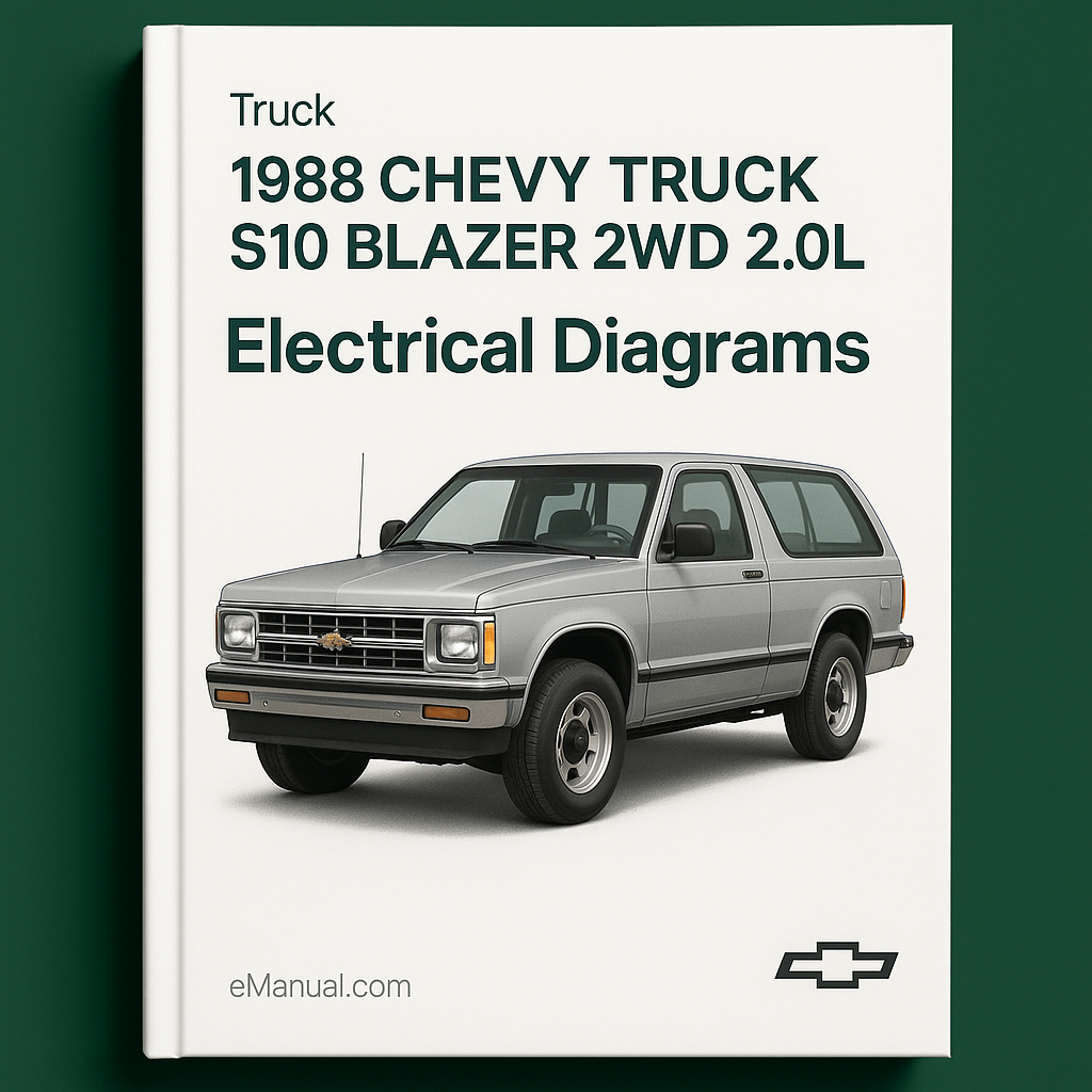 1988 Chevy Truck S10 Blazer 2WD 2.0L Electrical Diagrams