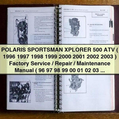 POLARIS SPORTSMAN XPLORER 500 ATV ( 1996 1997 1998 1999 2000 2001 2002 2003 ) Factory Service / Repair / Maintenance Manual ( 96 97 98 99 00 01 02 03 )