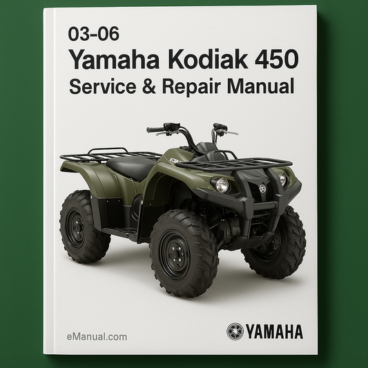 03-06 Yamaha Kodiak 450 Service Repair Manual 04 05