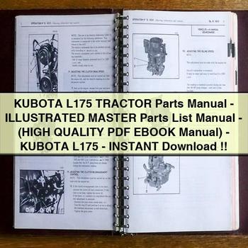 KUBOTA L175 Tractor Parts Manual-Illustrated Master Parts List Manual-(HIGH QUALITY EBook Manual)-KUBOTA L175