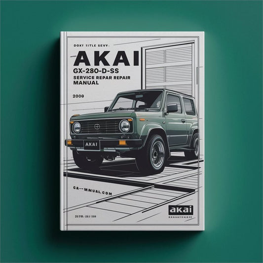 Honda GX Series Akai Gx-280d-ss GX-280D Service Repair Workshop Manual