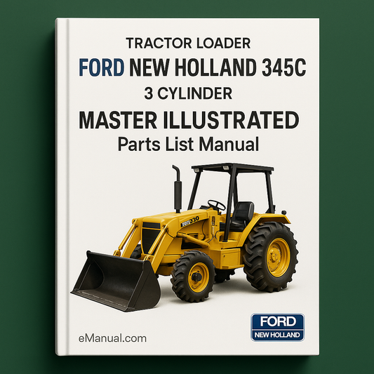 Ford New Holland 345C 3 CYLINDER Tractor Loader MASTER ILLUSTRATED Parts List Manual BOOK