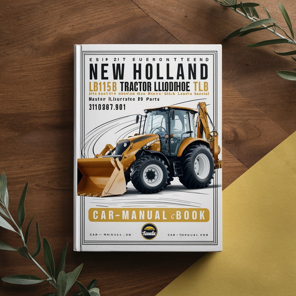NEW Holland LB115.B Tractor Loader BACKHOE TLB MASTER ILLUSTRATED Parts List Manual Book SERIAL 31028689 to 031047801