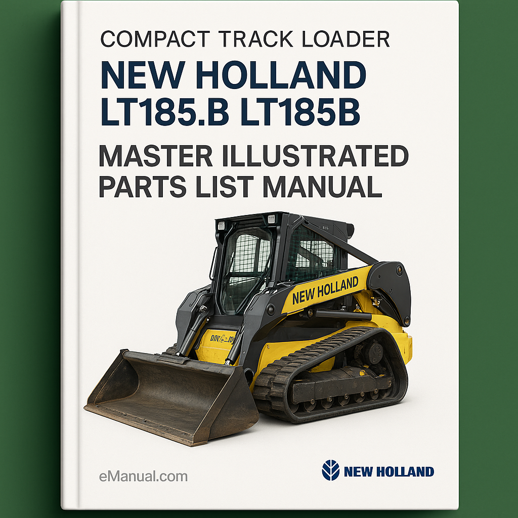 NEW Holland LT185.B LT185B Compact TRACK Loader SKID STEER MASTER ILLUSTRATED Parts List Manual BOOK