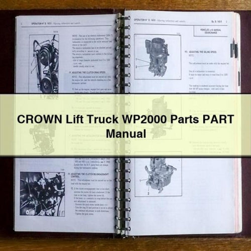 CROWN Lift Truck WP2000 Parts PART Manual