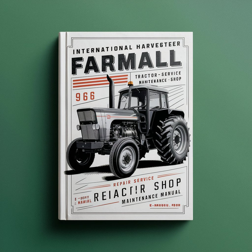 International Harvester Farmall IH 966 Tractor Repair Service Shop Maintenance Manual-Improved