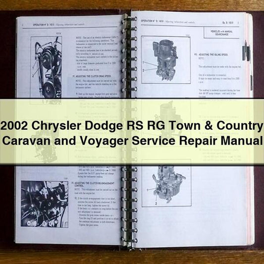 2002 Chrysler Dodge RS RG Town & Country Caravan and Voyager Service Repair Manual