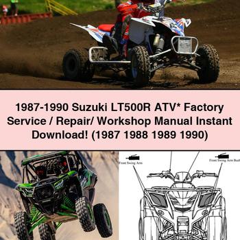 1987-1990 Suzuki LT500R ATV Factory Service/Repair/ Workshop Manual (1987 1988 1989 1990)