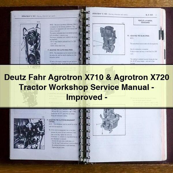 Deutz Fahr Agrotron X710 Agrotron X720 Tractor Workshop Service Repair Manual-Improved