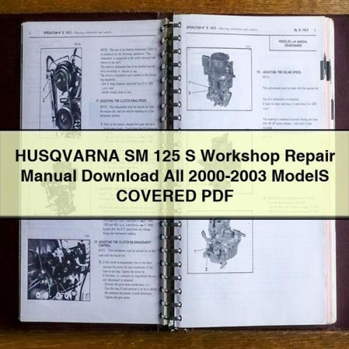 HUSQVARNA SM 125 S Workshop Repair Manual Download All 2000-2003 ModelS COVERED PDF
