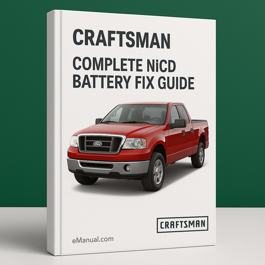 Craftsman Complete NiCd Battery Fix Guide DIY eBook