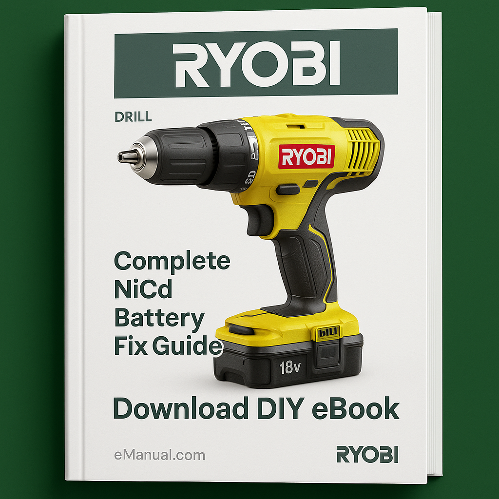 Ryobi Complete NiCd Battery Fix Guide DIY eBook