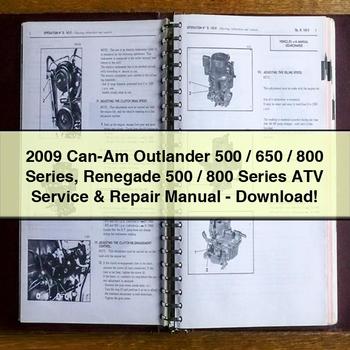 2009 Can-Am Outlander 500 650 800 Series Renegade 500 800 Series ATV Service Repair Manual