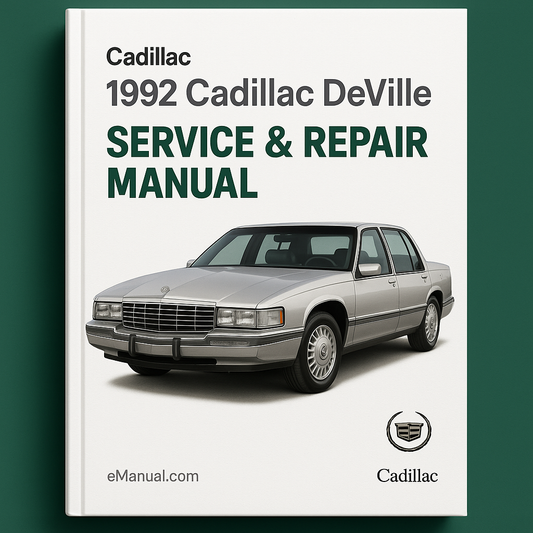 1992 Cadillac Deville Service & Repair Manual Software