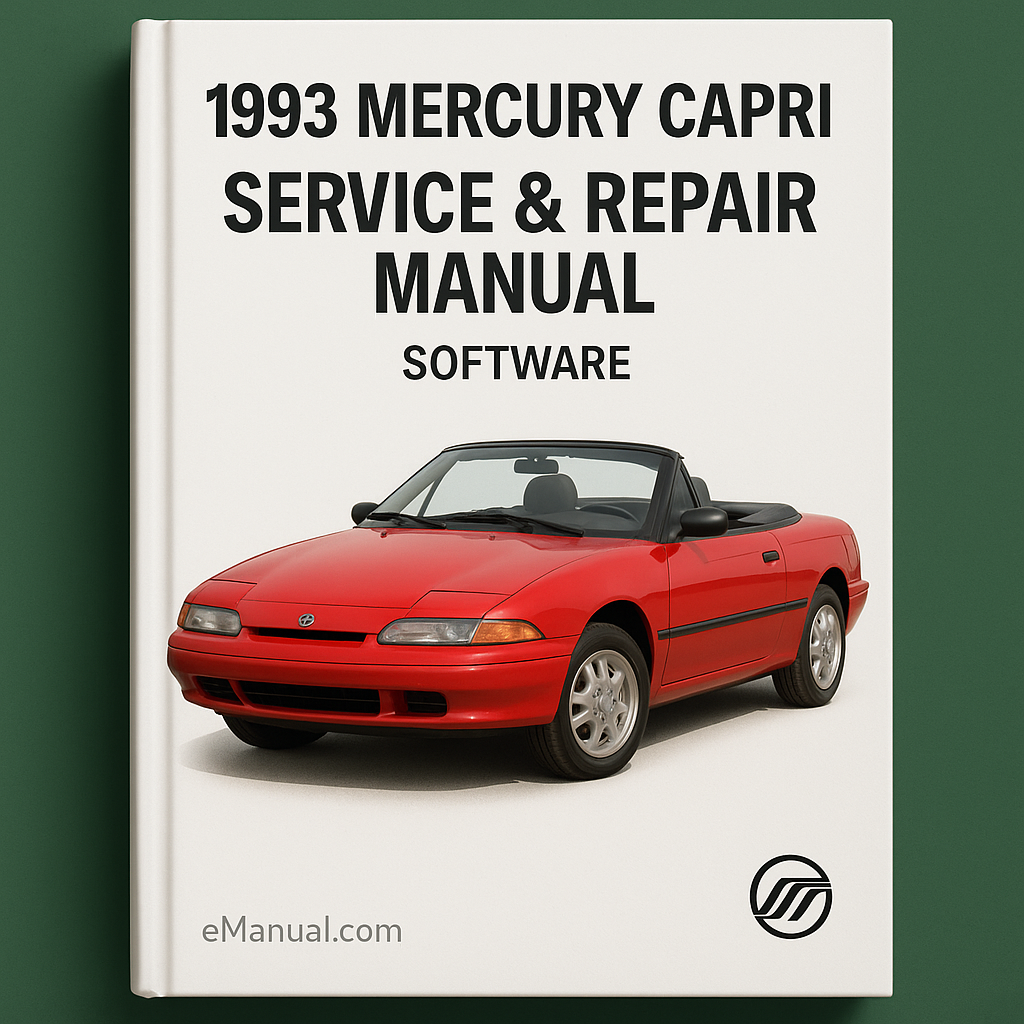 1993 Mercury Capri Service & Repair Manual Software