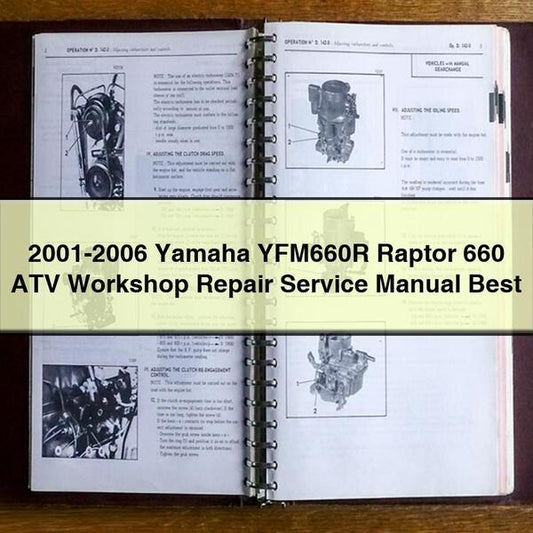 2001-2006 Yamaha YFM660R Raptor 660 ATV Workshop Repair Service Manual Best