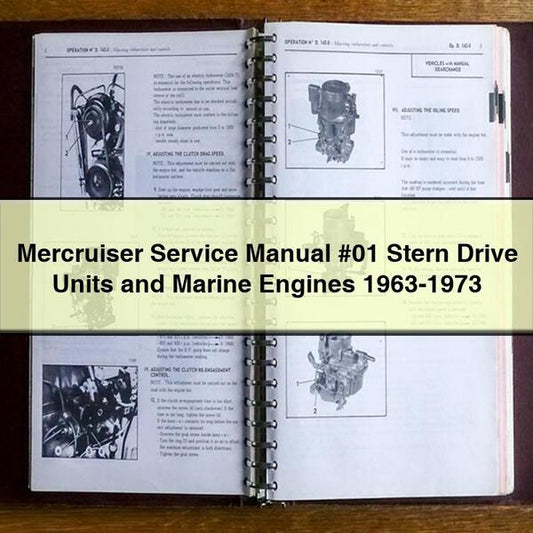 Mercruiser Service Repair Manual #01 Stern Drive Units and Marine Engines 1963-1973