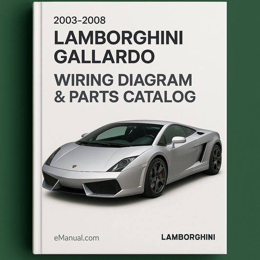 2003-2008 Lamborghini Gallardo Wiring Diagram & Parts Catalog